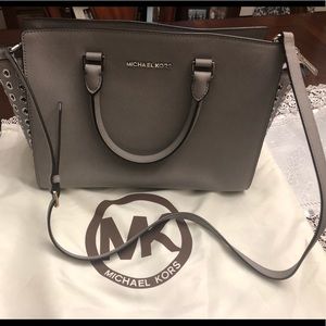 Michael Kors large Selma grommet satchel